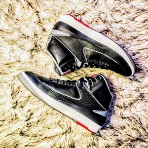 Nike‎ Air Jordan 2 Retro Black Cement Men's Size 10.5